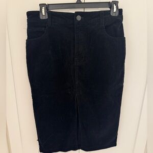 Classic Black Corduroy Skirt